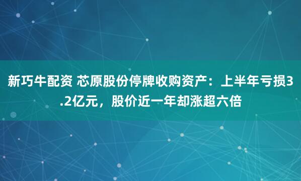 新巧牛配资 芯原股份停牌收购资产：上半年亏损3.2亿元，股价近一年却涨超六倍