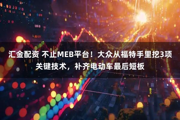 汇金配资 不止MEB平台！大众从福特手里挖3项关键技术，补齐电动车最后短板
